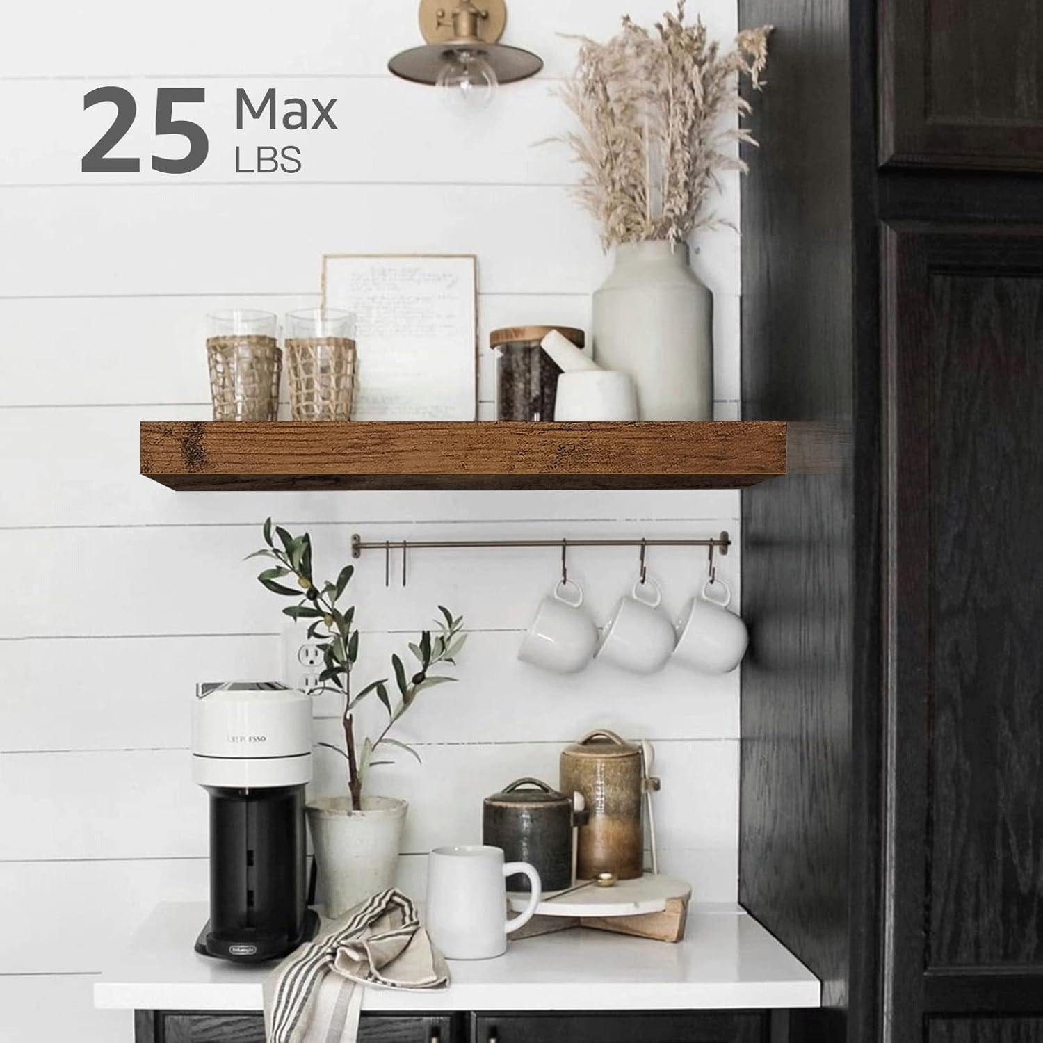 QEEIG Floating Bathroom Shelving Farmhouse