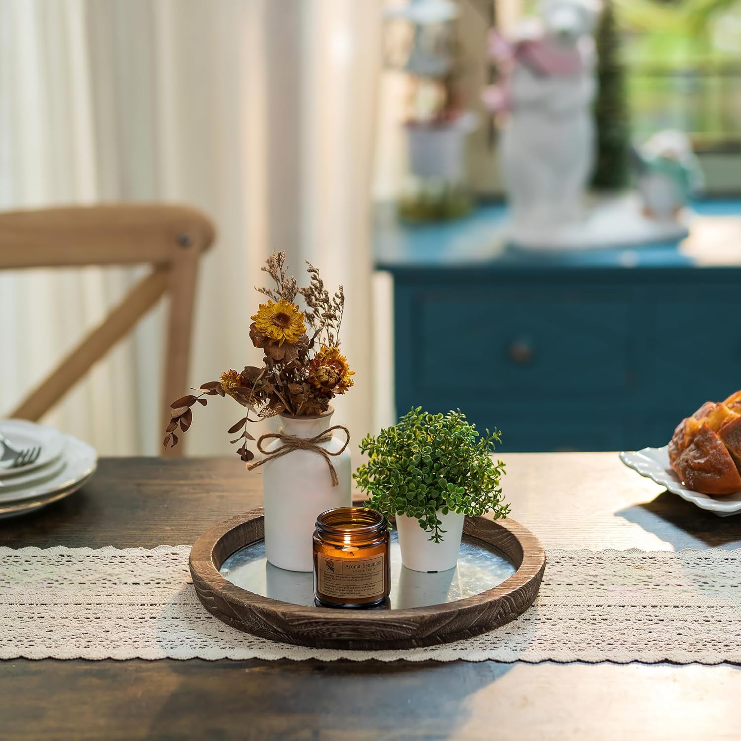 Hanobe Candle Plate Holder Tray